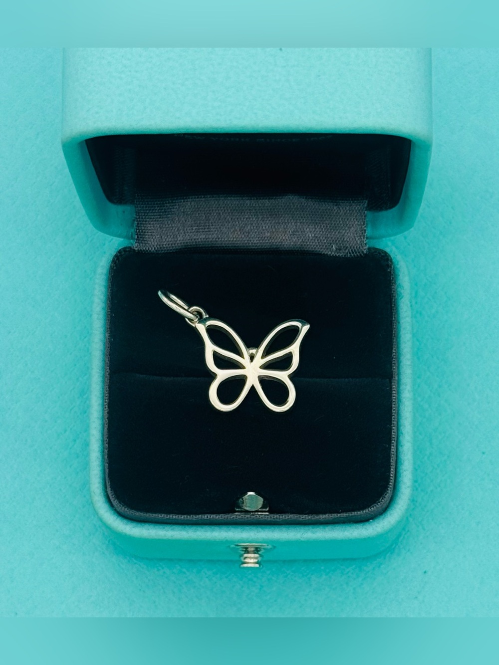 Tiffany & Co. Silver Retired Small Open Stencil Butterfly Charm